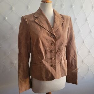 Vintage Suede Jacket By i.e. • Camel Brown • Tagged Medium